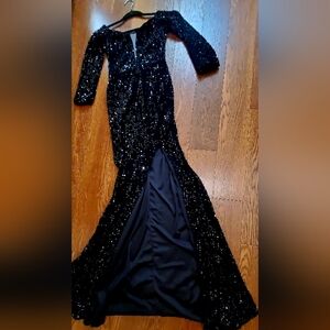 Elegant Black Sequin Gown